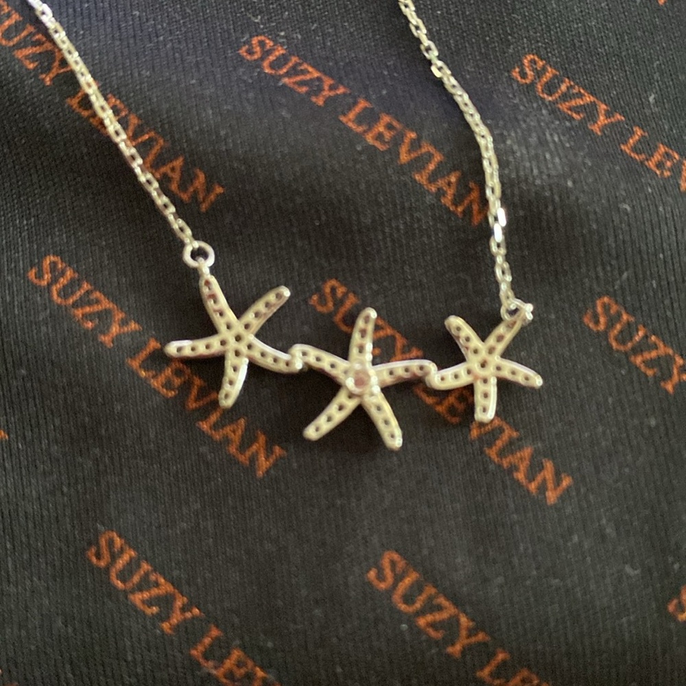 NWT Sterling Silver Suzy Levian Starfish Necklace - Picture 5 of 5